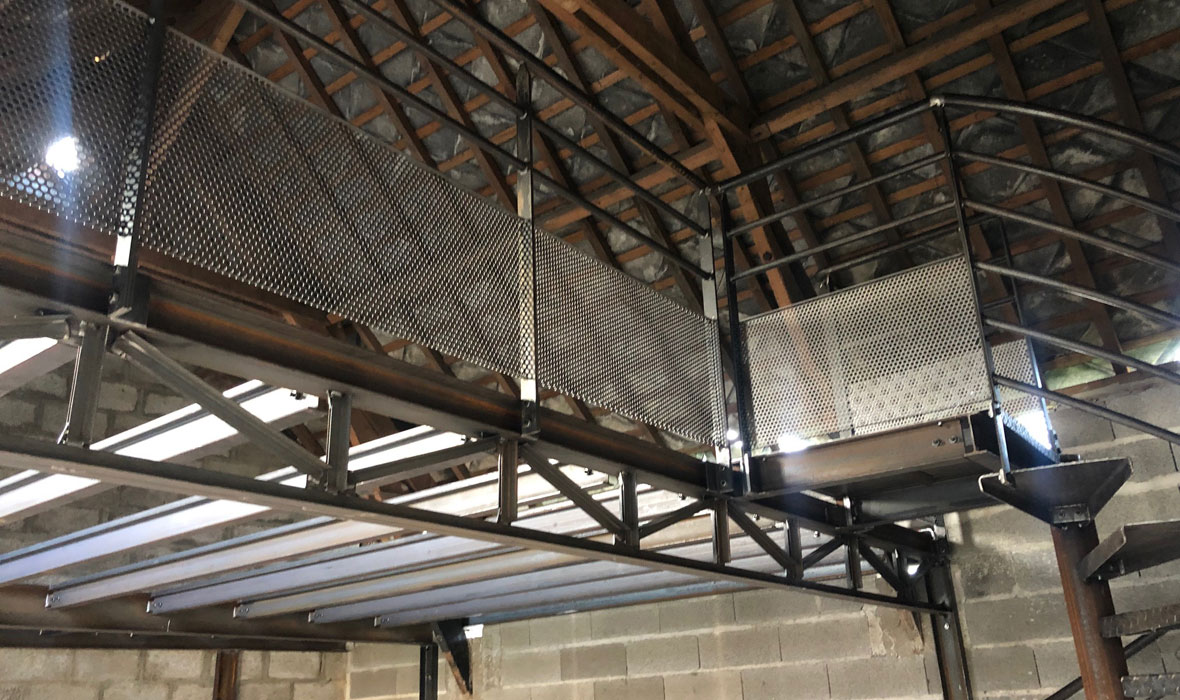mezzanine-métallique-ANS Plancher métallique - Métallerie ANS