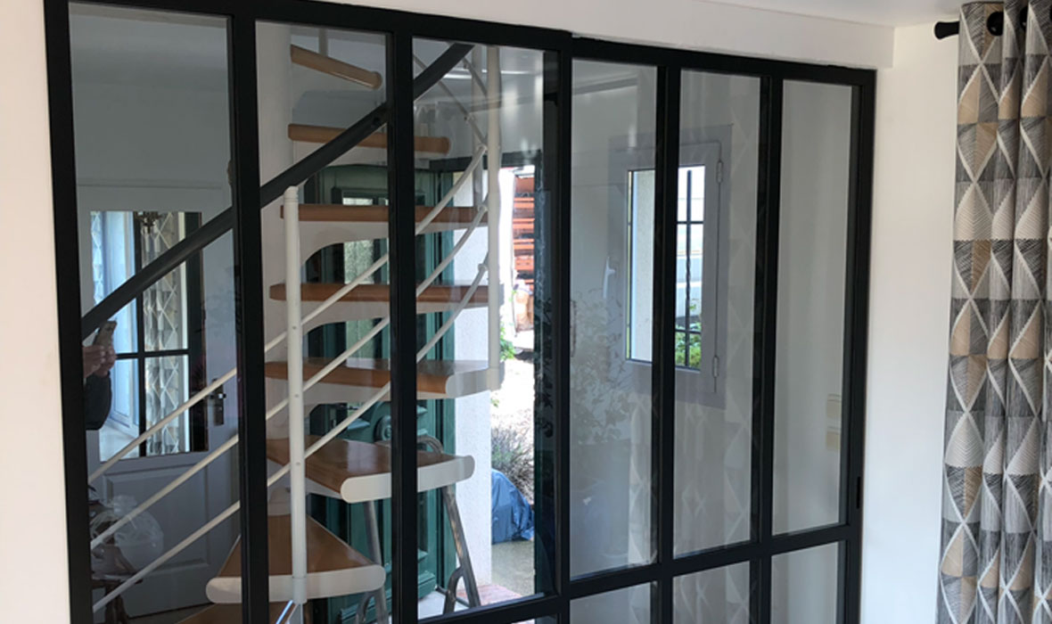 verrière-type-atelier-de-séparation-Métallerie-ANS-Eure-27 Verrière métallique - Métallerie ANS